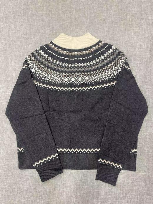 D110795秋冬新款羊毛混纺套头针织提花费尔岛毛衣 商品图13