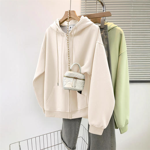 秋冬季棉质卫衣外套 多色连帽美式休闲百搭外套 商品图3