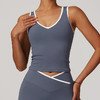 跃牌【安琪拉系列】新款裸感瑜伽背心撞色镂空美背健身服高级女跑步运动内衣BX2502 商品缩略图2