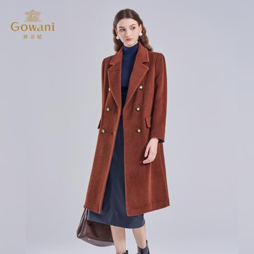 乔万尼羊驼毛羊毛大衣焦糖色高级感ET4A843 商品图2
