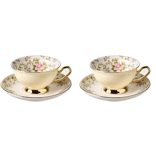 罗莱礼品-清甜花语双杯碟组 商品图1