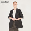 oldcolour春季黑色时尚通勤简约休闲西装外套女N13048313 商品缩略图4