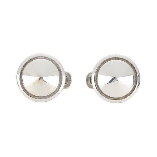 8055187069489 GIORGIO ARMANI 【100%银】男式简约时尚大方圆形西服正装配饰袖扣 商品图0