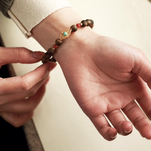 【青山特惠】7mm20颗 绿棋楠【音华】 沉香手链 c7 商品图7