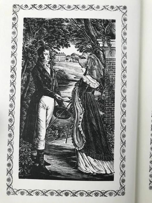 简·奥斯汀《傲慢与偏见》 配木版画插图 精装18开带书匣 商品图4