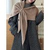【时尚韩系❗️三角巾披肩围巾】经典百搭上镜，高级感多种搭配，羊毛混纺纯色，外搭保暖披肩，手感细腻不扎脖，三角大披肩女保暖加厚外搭针织围脖搭肩QQ 商品缩略图1
