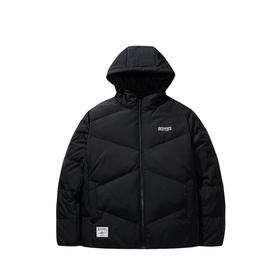 安踏防泼水连帽短款鸭绒羽绒服152618902