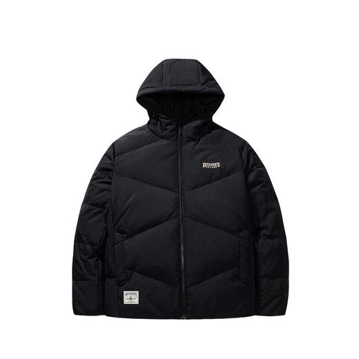 安踏防泼水连帽短款鸭绒羽绒服152618902 商品图0