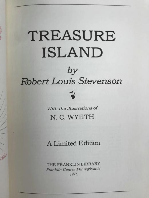 史蒂文森《金银岛》 配彩色插图 富兰克林图书馆豪华皮装本 商品图3