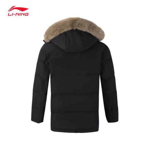 李宁中长款羽绒服男子2025冬季鸭绒保暖宽松连帽外套AYMV341 商品图1