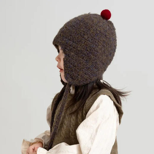 【29.9/顶】儿童帽子秋冬季宝宝针织帽保暖帽男童女童毛线帽护耳帽套头帽防风聚 商品图3