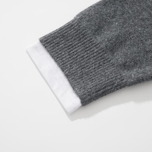 中性款羊毛假两件针织衫毛衣hu017 商品图2