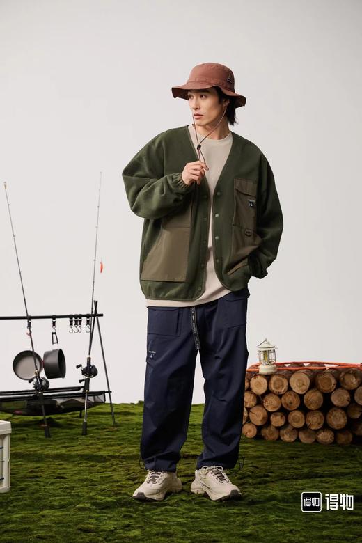 D110762日系全开襟多口袋摇粒绒情侣款外套 商品图9