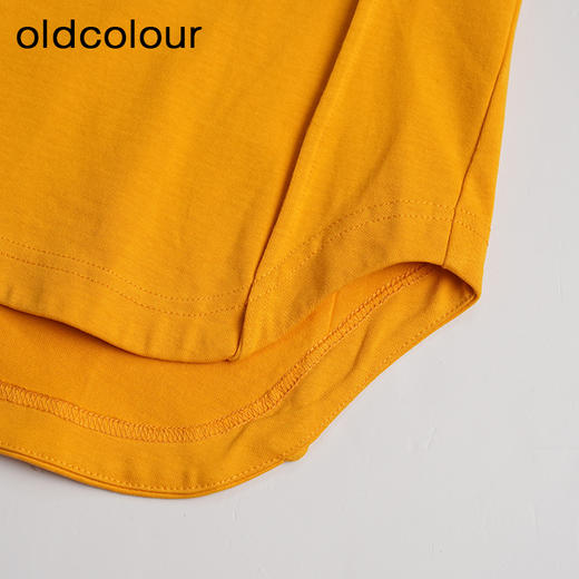 oldcolour欧珂夏季纯色时尚百搭休闲宽松纯棉短袖T恤女O22021229 商品图4