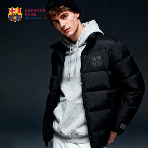 【官方正版】巴塞罗那俱乐部｜巴萨黑色羽绒服秋冬款保暖外套 商品图3
