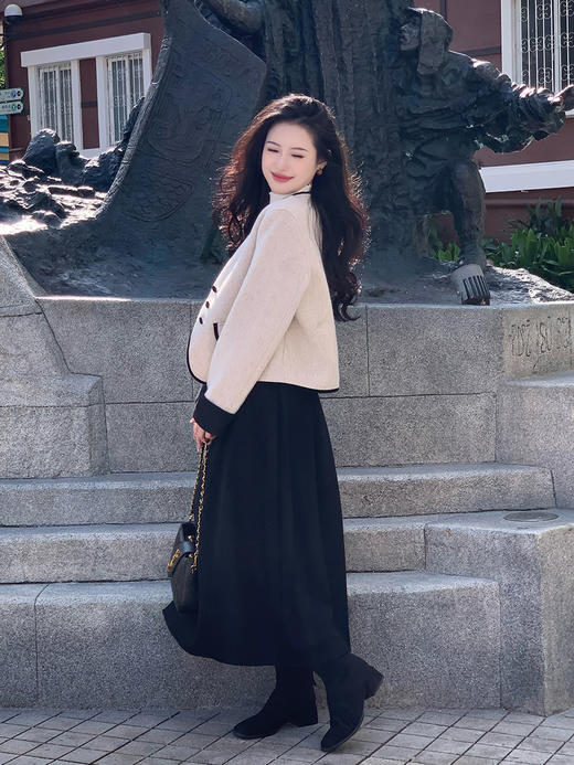 【百图lulu定制】【从容双面呢】澳洲进口 100%美丽诺羊毛 撞色 香风  双面呢 商品图2