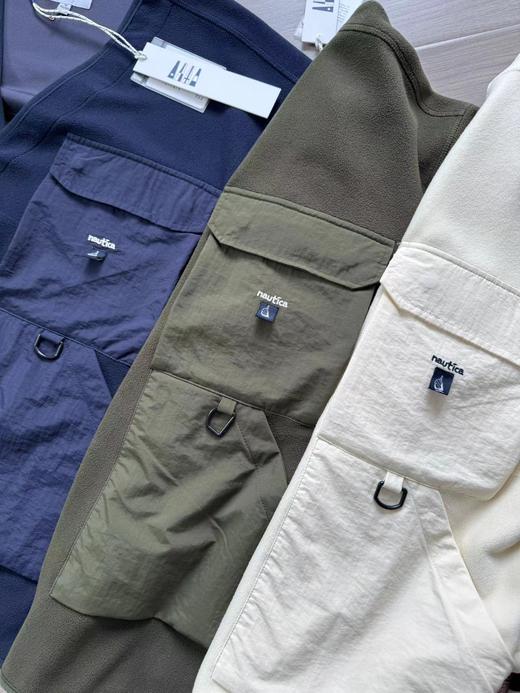 D110762日系全开襟多口袋摇粒绒情侣款外套 商品图4