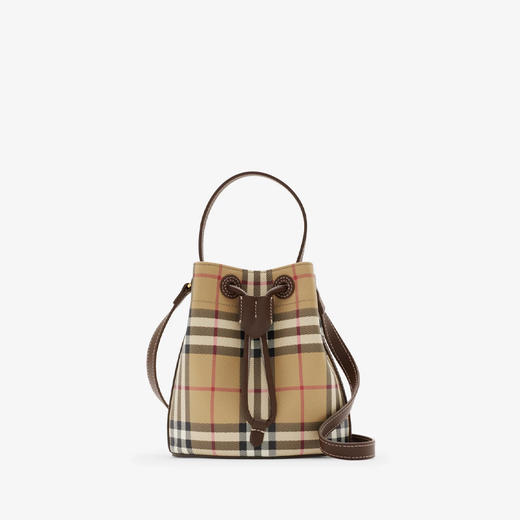 【一】BURBERRY 巴宝莉 女士迷你格纹水桶包 格子色 8100488 A1336 商品图0