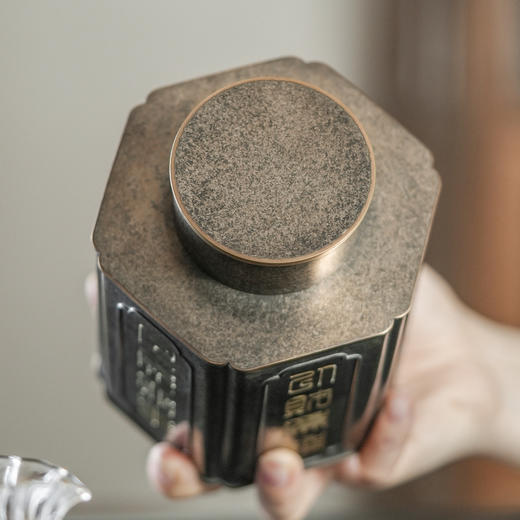 斑锡龙承和茶仓手工锡罐纯锡茶叶罐密封储茶罐高档 商品图4