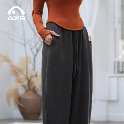 爱暇步瑜伽裤加绒阔腿裤直筒显瘦长裤2025冬新款休闲运动百搭简约 商品图8