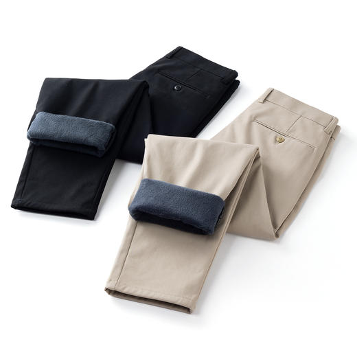 【DYG】大依优型大码男装加绒休闲裤直筒商务棉质长裤保暖冬季裤子 商品图3