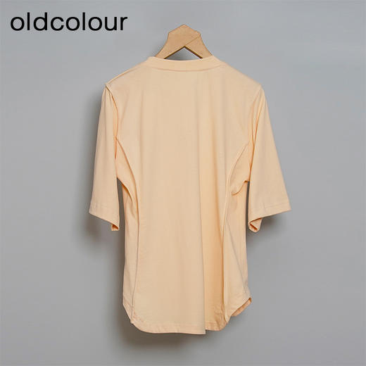 oldcolour欧珂夏季纯色时尚百搭休闲宽松纯棉短袖T恤女O22021229 商品图1