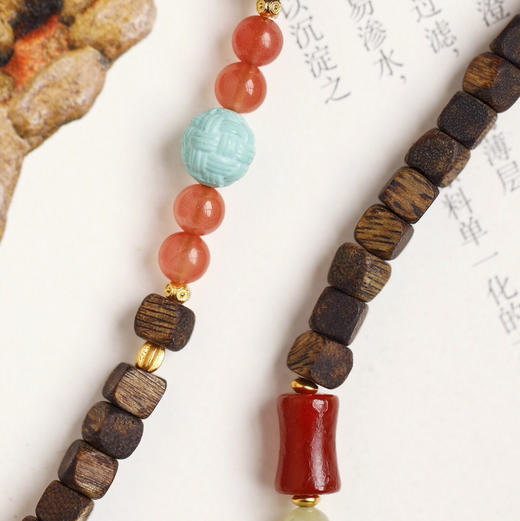 【青山特惠】5x5mm 78颗 绿棋楠【宴如】四方珠 沉香手串 c5 商品图1