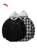 安踏滑板系列街头潮流休闲情侣同款格纹两面穿新款格纹外套172548602 YY892黑色色组-3 商品缩略图0