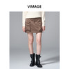 VIMAGE纬漫纪对称大口袋设计时尚减龄短款半裙V2406112 商品缩略图0