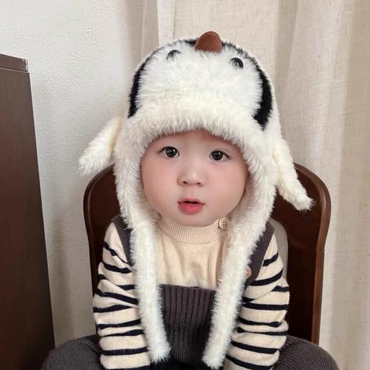 儿童卡通帽子围巾套装/儿童捏捏乐小企鹅毛绒帽 商品图9