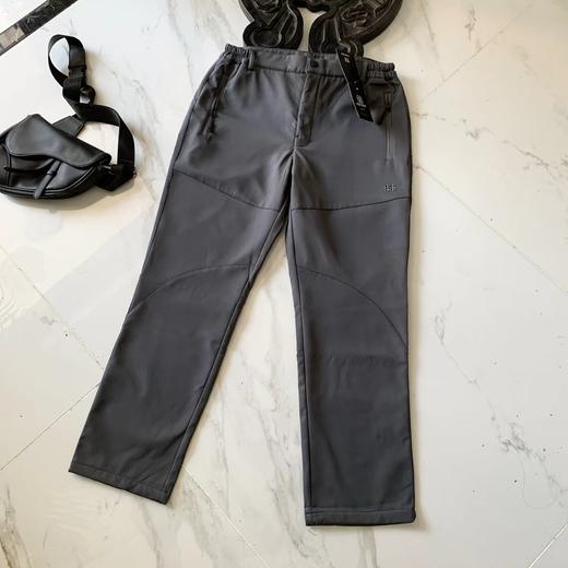 D110790长裤男款户外防雨直筒长裤运动裤子软壳加绒裤 商品图5