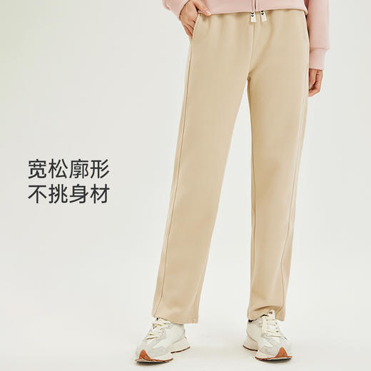 爱帝女士磨毛厚款保暖休闲直筒长裤 商品图4