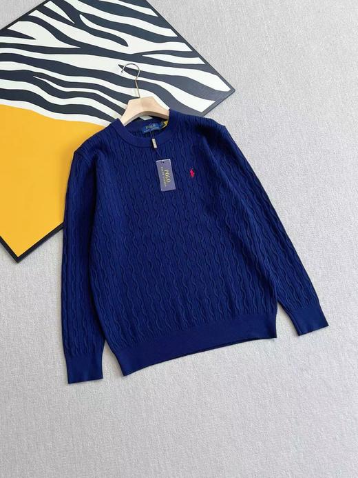 D110720秋冬季圆领麻花羊毛衫男女情侣款休闲毛衣 商品图6