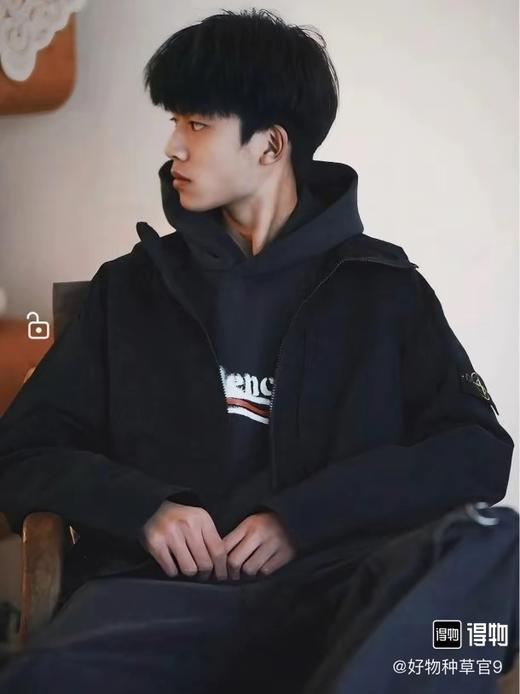 D110792模糊可乐字母印花帽衫卫衣常规版型男女同款 商品图7