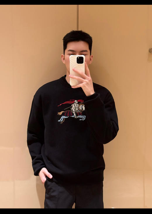 B.B 骑士徽标彩色刺绣棉质圆领卫衣25新款 WY938 商品图1