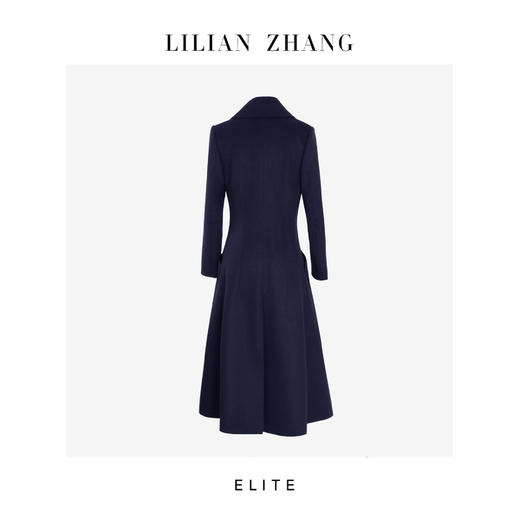 定制—静奢风—温莎藏青—经典英伦风—秋冬气场收腰羊毛大衣 2506014 商品图1