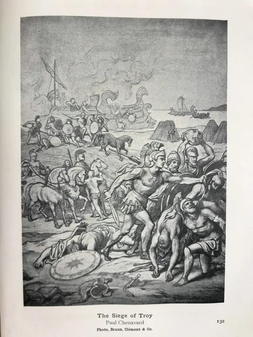 1910年 伊利亚特故事集 16幅插图 漆布精装32开 商品图13