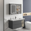 8066-灰色(陶瓷盆加智能镜柜）70/80/90/100 商品缩略图0