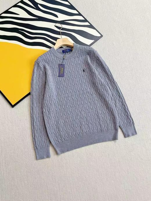 D110720秋冬季圆领麻花羊毛衫男女情侣款休闲毛衣 商品图4