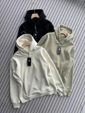 D110702后背大Logo加绒帽衫男女同款休闲运动连帽卫衣