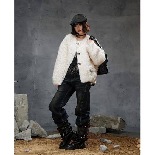 复古羊羔毛外套-纪念日百货门店同款166643786 商品图1