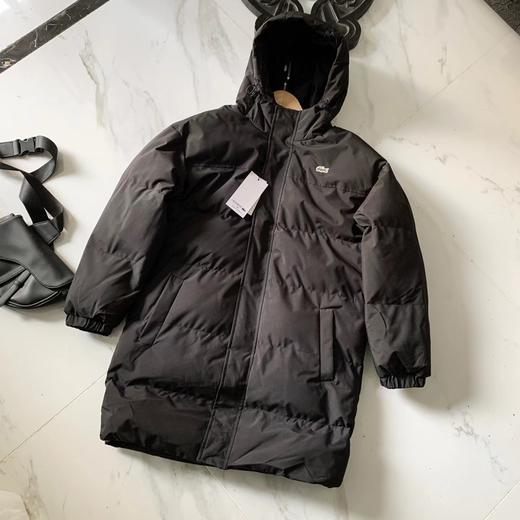 D110788男装黑色宽松休闲中长款立领连帽棉服外套 商品图4