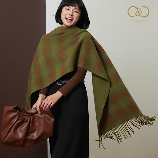 轻奢11.4%绵羊毛围巾（礼盒+礼袋装）  A-5345 商品图2