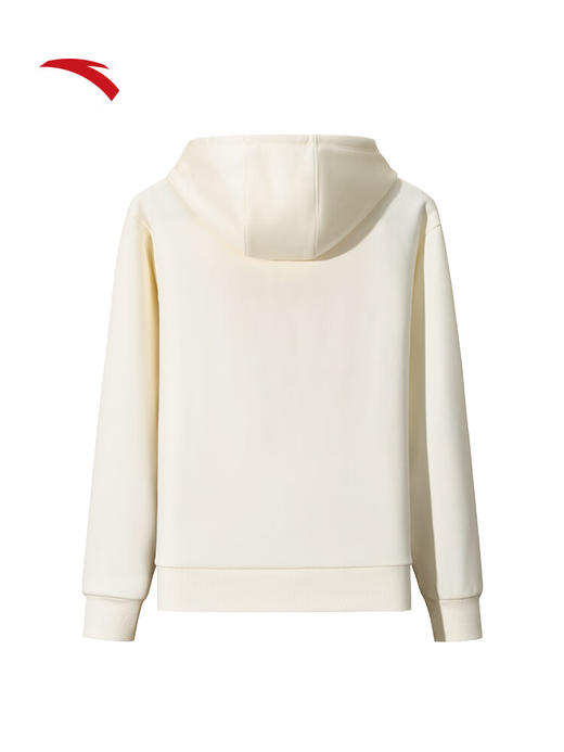 安踏（ANTA）复古学院风女连帽卫衣秋冬新款加绒宽松长袖运动上衣162548705N象牙白-1 商品图5