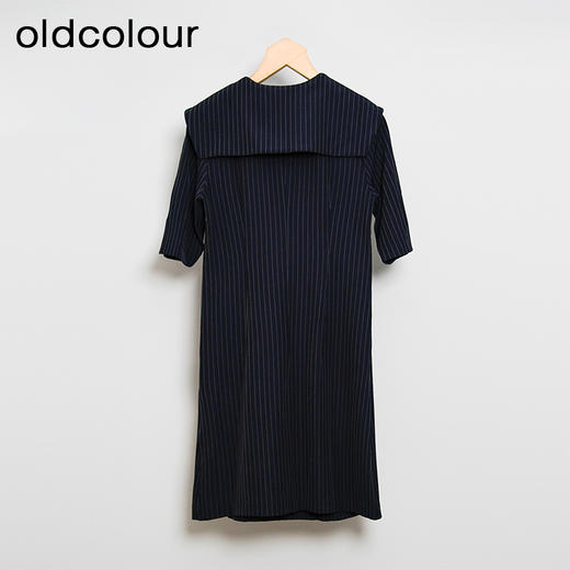 oldcolour欧珂夏季简约休闲气质高级条纹短袖连衣裙女N21101149A 商品图1