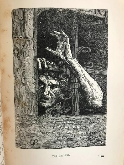 约20世纪早期 雨果《巴黎圣母院》 配多幅插图 漆布精装32开 商品图7