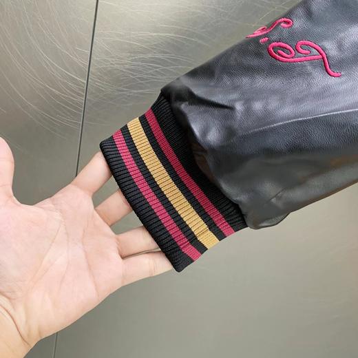 D110717加棉加厚40周年限定黑8毛巾绣植绒情侣棒球服 商品图7