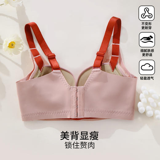 雅黛俪女士文胸甜美性感蕾丝聚拢显大内衣U型美背胸罩 商品图3