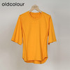 oldcolour欧珂夏季纯色时尚百搭休闲宽松纯棉短袖T恤女O22021229 商品缩略图2