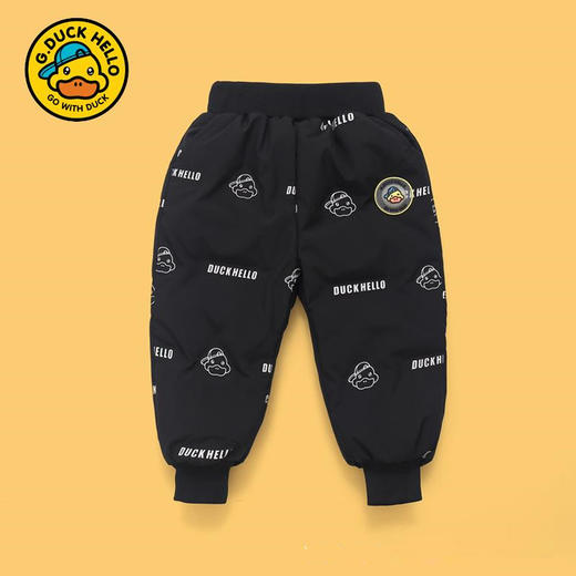 小黄鸭儿童羽绒裤冬季新款男童装男宝白鸭绒冬装加绒加厚裤子90-130 商品图1